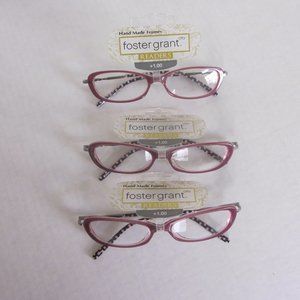 Foster Grant Fashion Reading Glasses +1.00 3 pairs